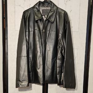 George Vintage Black Jacket with Smooth Leather Finish